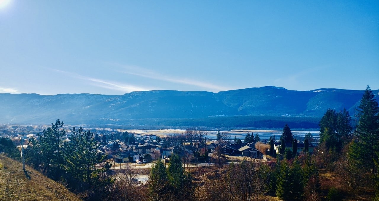 Views over Salmon Arm, Shuswap Lake, and the Fly Hills